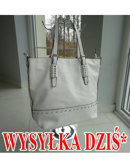 LARGE ECO BAG SKIN WHITE ZIRCONIA A4 BAG - 1