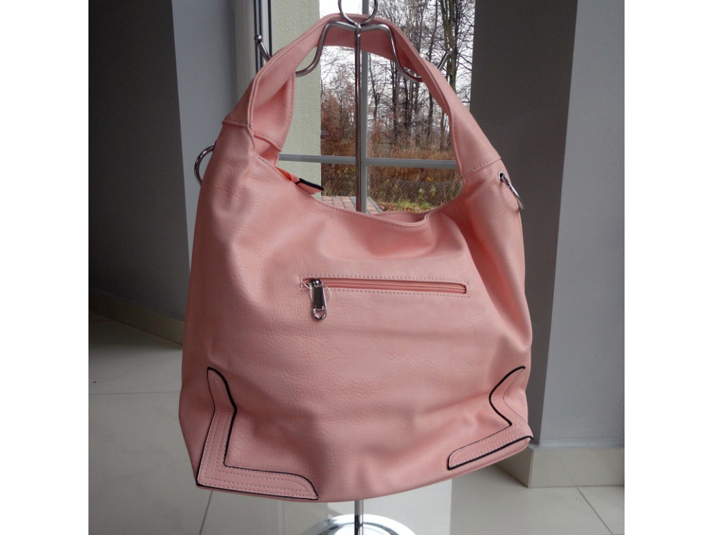 PINK BAG LARGE ECO LEATHER ZIRCONIA A4 - 2