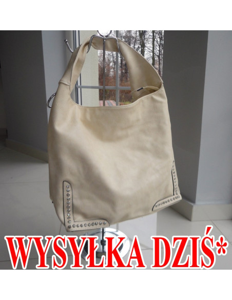 NAGY ECRU TÁSKA ECO BŐR ZIRCONIA A4 - 1