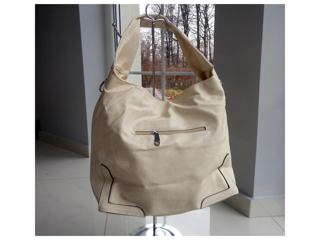 LARGE BAG OF ECRU ECO LEATHER ZIRCONIA A4 - 3