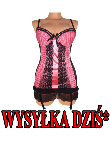 KOSZULKA KORALOWA SIATECZKA CZARNA