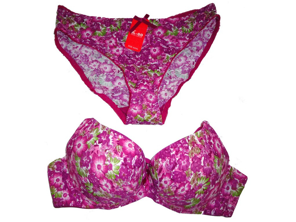 Komplet bielizny biustonosz push up z majtkami - 1