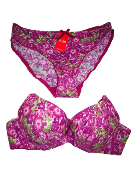 Komplet bielizny biustonosz push up z majtkami - 1