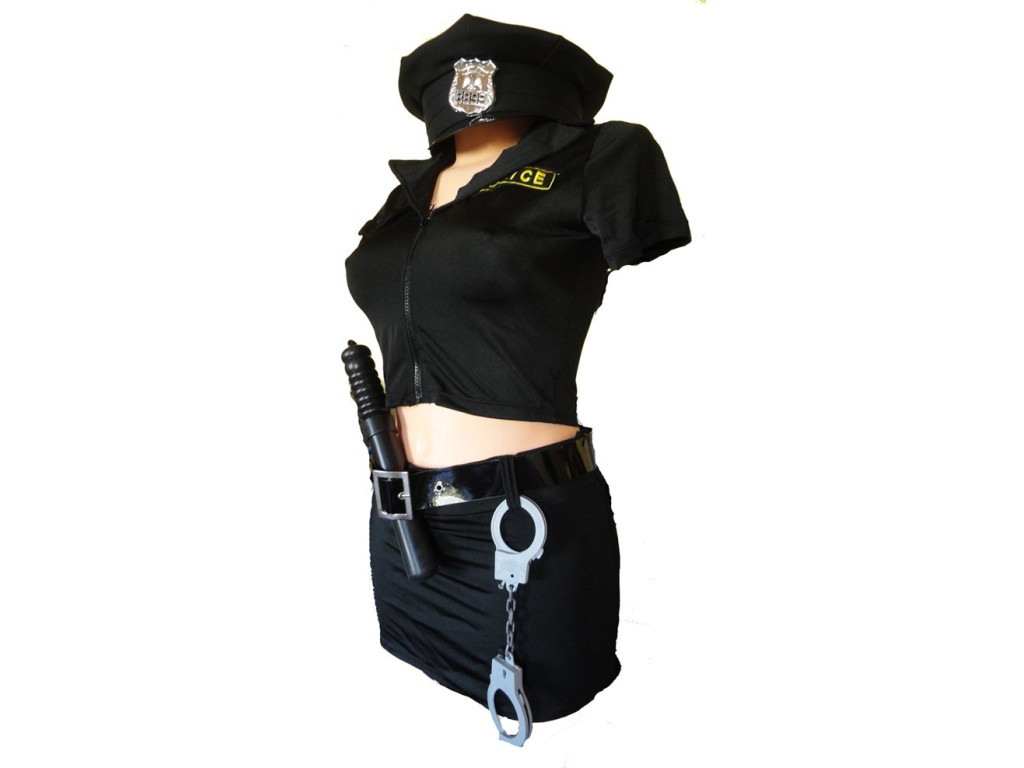 POLICE COSTUME ČERNÁ SUKNĚ KIDANKI