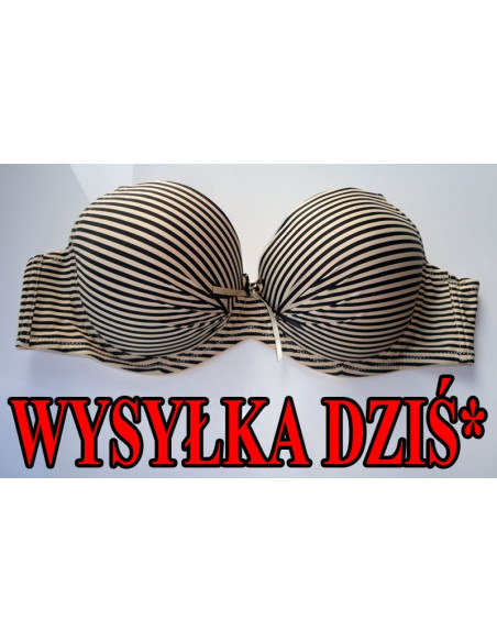 BIUSTONOSZ PASKI CZARNE BEŻOWE MODELUJĄCY