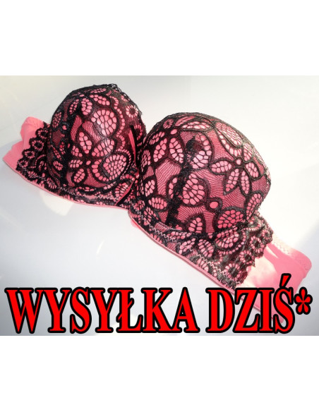 KORALINĖ LIEMENĖLĖ SU JUODAIS SEKSUALIAIS NĖRINIAIS - 1