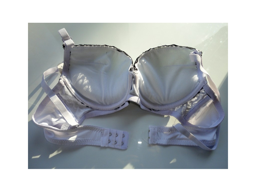PUSH UP BRA WHITE BLACK LACE - 3