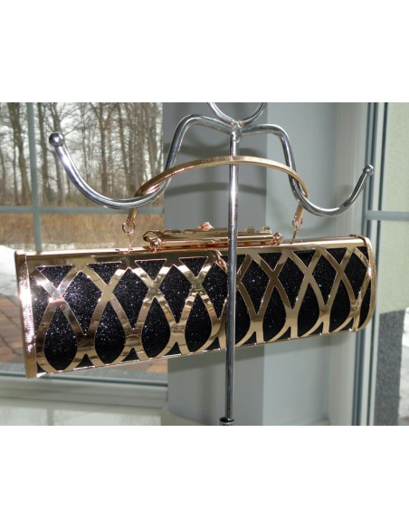 EVENING BAG BLACK GOLD ACCESSORIES - 2