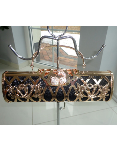 ABENDTASCHE SCHWARZGOLDENE ACCESSOIRES - 3