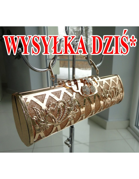 TOREBKA WIECZOROWA ZŁOTA W ZŁOTE DODATKI