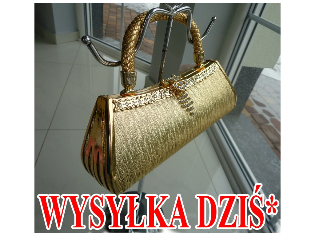 TOREBKA WIECZOROWA ZŁOTA CEKINY PREZENT