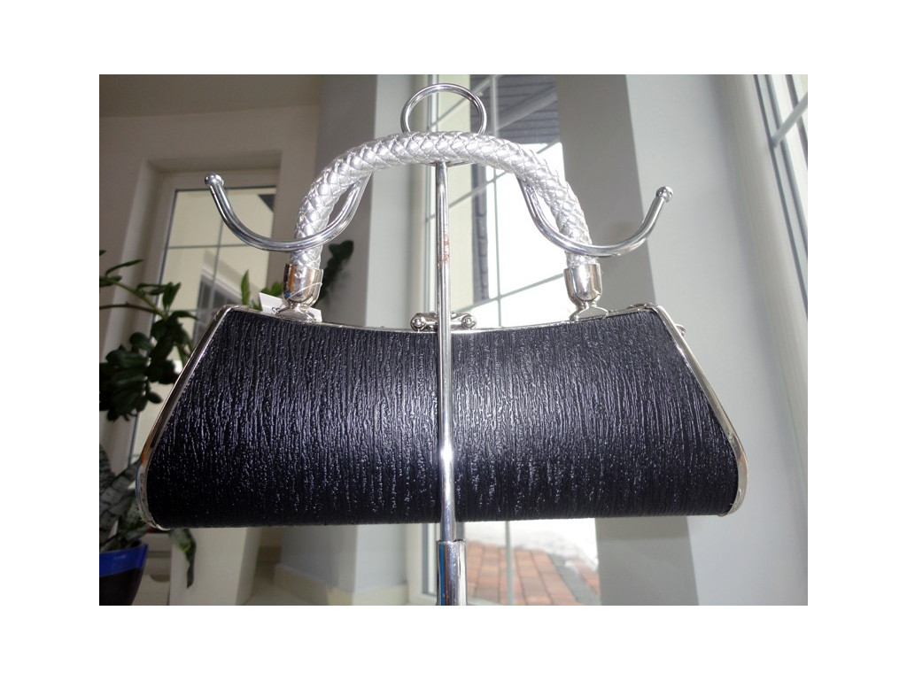 SAC DE SOIRÉE NOIR À PAILLETTES ACCESSOIRES ARGENTÉS - 3