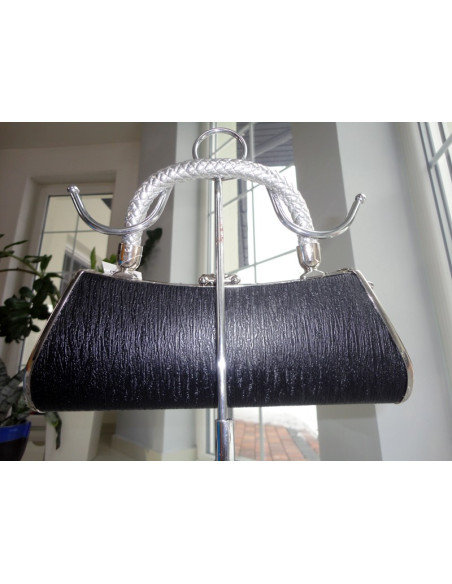 EVENING BAG BLACK SEQUINS SILVER ACCESSORIES - 3