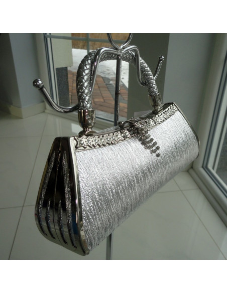 ABENDTASCHE SILBERNE SÜßE PAILLETTEN  - 2