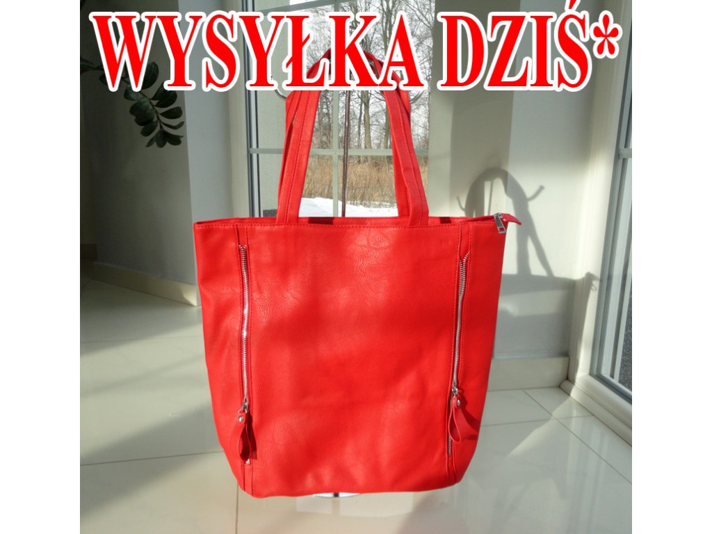 SAC MARE ECO PIELE A4 ROSU - 1