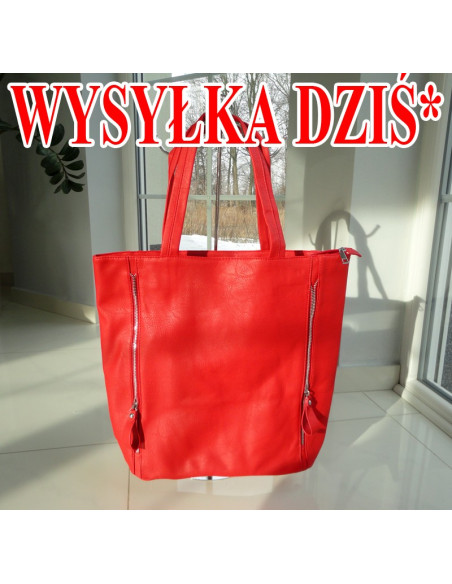 NAGY ECO BŐR A4-es TÁSKA VÖRÖS - 1