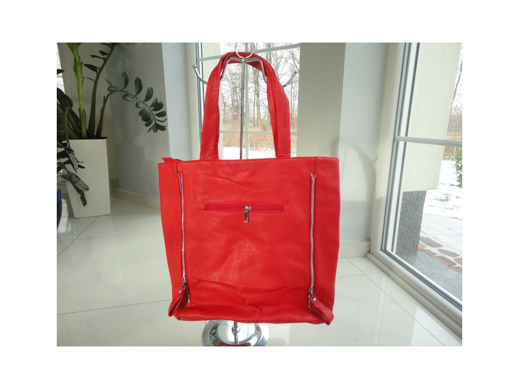 TASCHE GROß ÖKOLEDER A4 ROT - 3