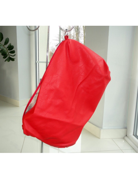 BAG LARGE ECO LEATHER A4 RED - 4