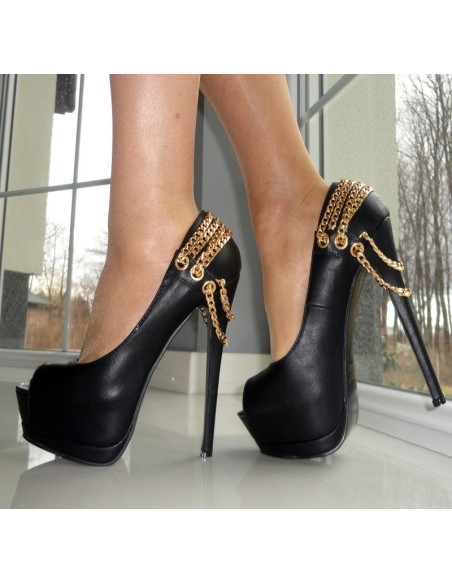 PINS 16CM BLACK HIGH CHAIN PLATFORM - 2