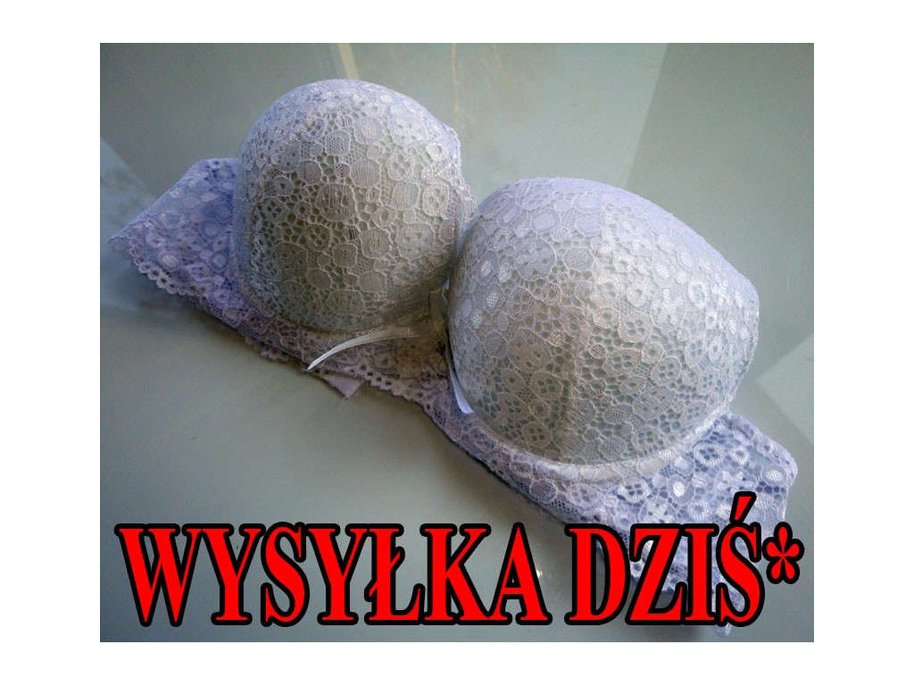 BIUSTONOSZ BIAŁY POWIĘKSZAJĄCY KORONKOWY