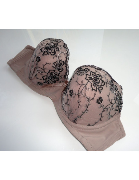 SMĖLIO SPALVOS PUSH UP LIEMENĖLĖ MEGA - 2