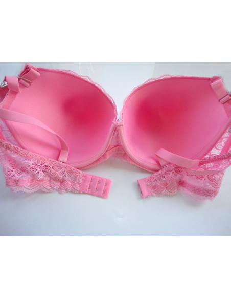 LIGHT PINK BRA WITH LACE  - 3
