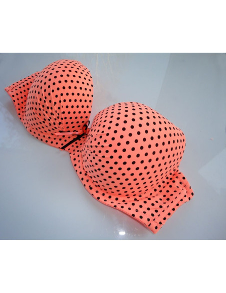 SOUTIEN-GORGE CORAIL NÉON POIS - 2