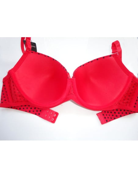 BIUSTONOSZ CZERWONY CZARNE GROCHY MAXI - 3