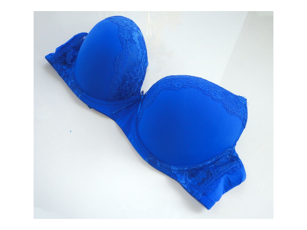 SOUTIEN-GORGE EN BLEU DE MAÏS MODELÉ - 2