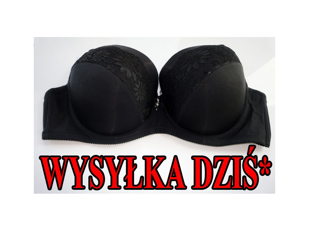 BIUSTONOSZ CZARNY Z KORONKĄ MODELUJĄCY