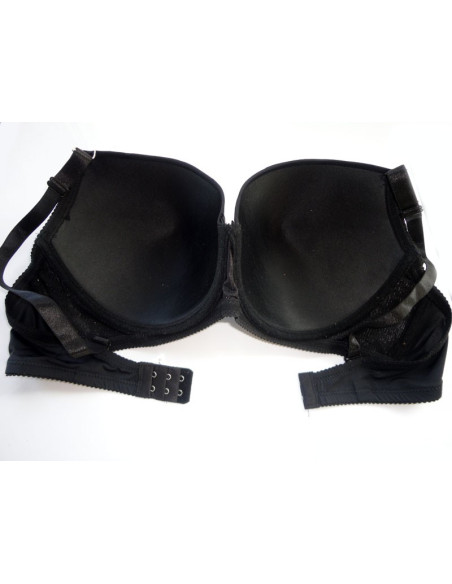 BLACK BRA WITH MODELING LACE - 3