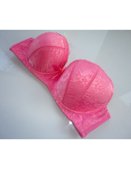 SOUTIEN-GORGE DE MANNEQUINAT DÉCORÉ EN ROSE - 2