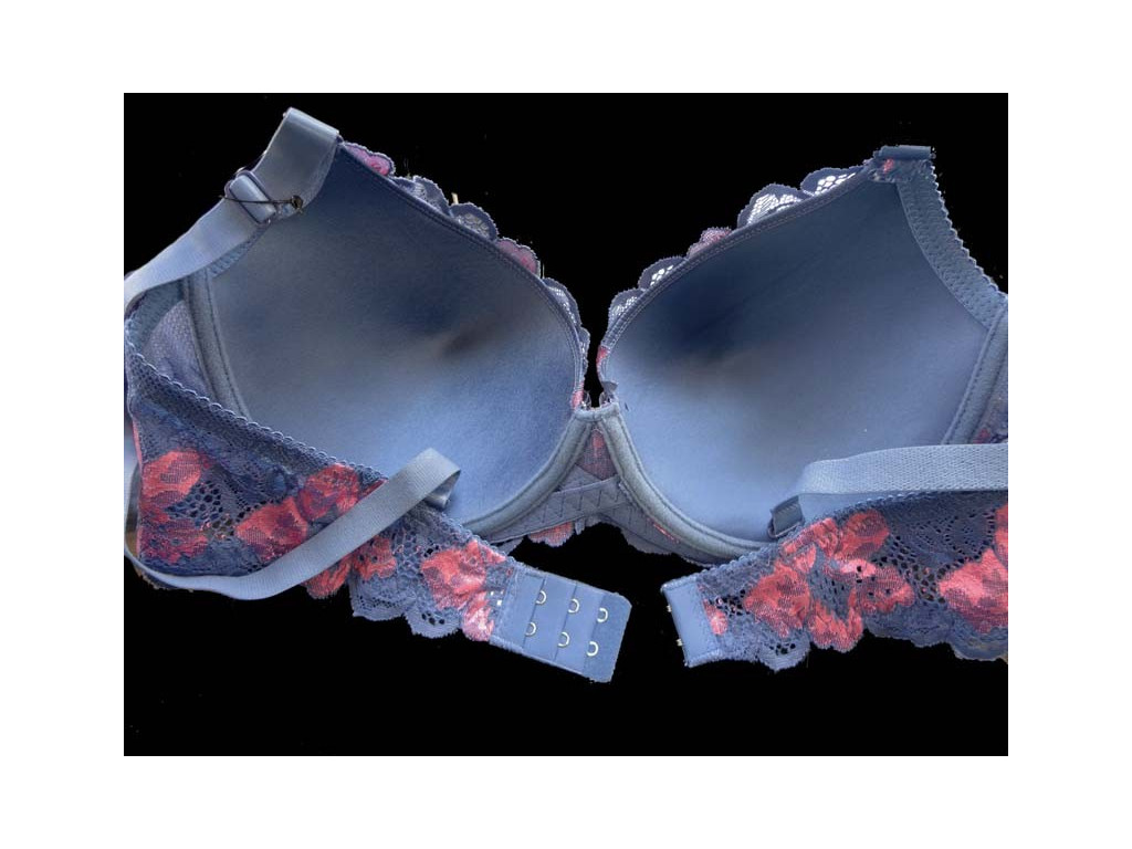 GRAPHITE WITH LACE MODELLING BRA - 3