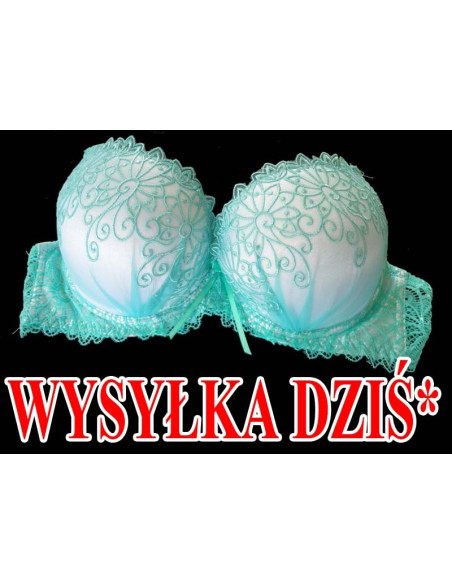 BIUSTONOSZ ZIELONY BIAŁE DODATKI