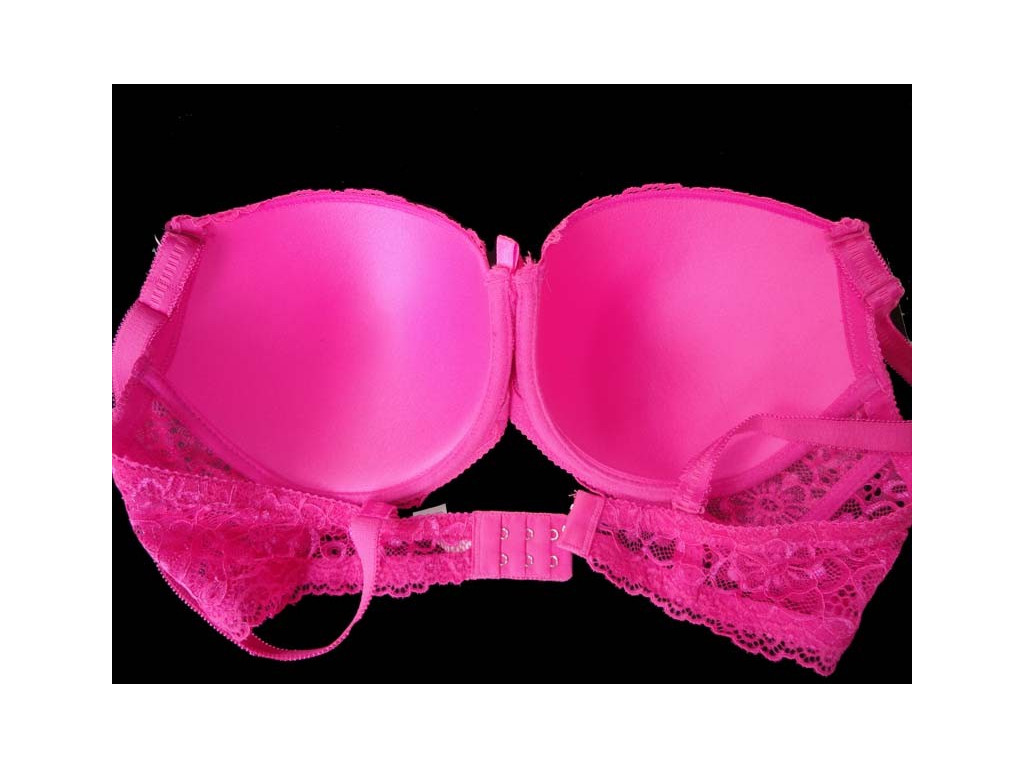 SOUTIEN-GORGE EN DENTELLE ROSE GROSSISSANT - 3