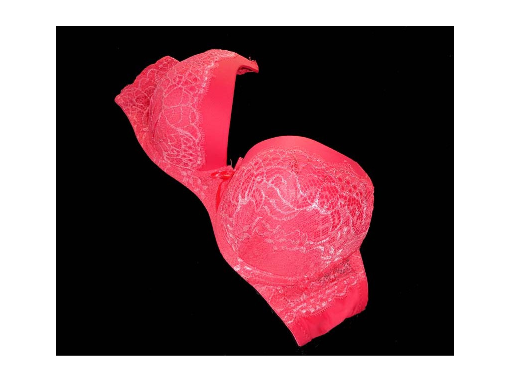 CORAL MAGNIFYING LACE BRA - 2