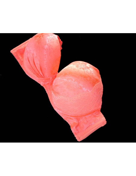CORAL NEON MAGNIFYING BRA - 2