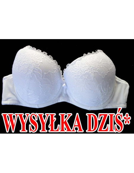 BIUSTONOSZ BIAŁY DELIKATNY WZOREK