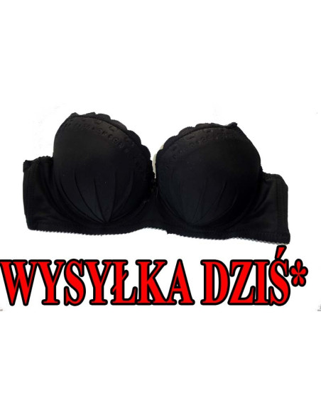 BIUSTONOSZ CZARNY GŁADKI