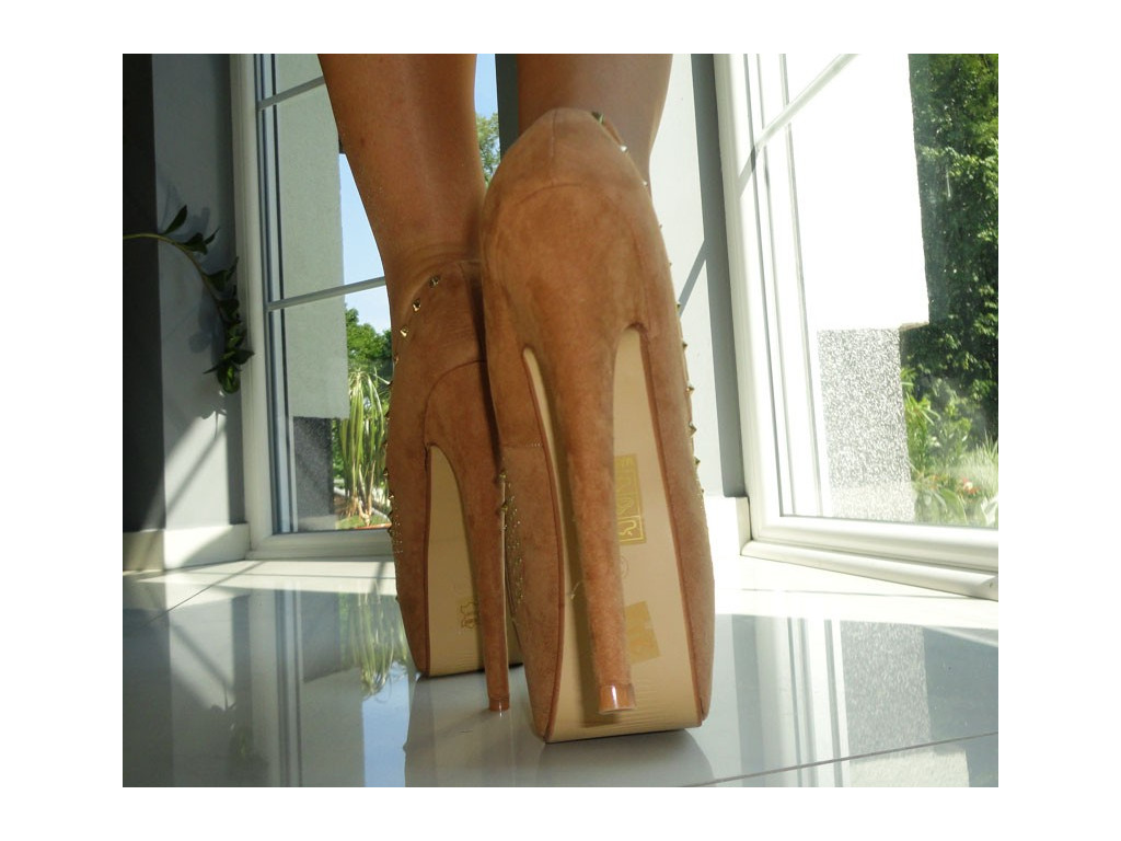 VYSOKÉ PODPĚTKY 16 CM BÉŽOVÁ KAMENOVÁ PLATFORMA - 4