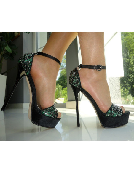 MELNAS STILETTO PLATFORMAS SANDALES ZIRKONI - 3
