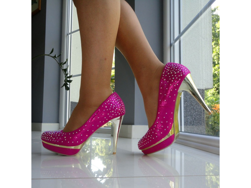 PLATFORMAS STILETTOS ROZĀ ZEMA CIRKONIJA - 3