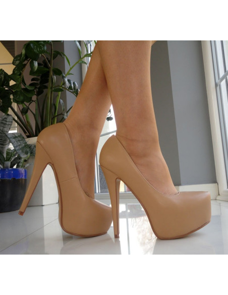 PLATFORMA PODPĚTÍ MATTE BEIGE NUDE