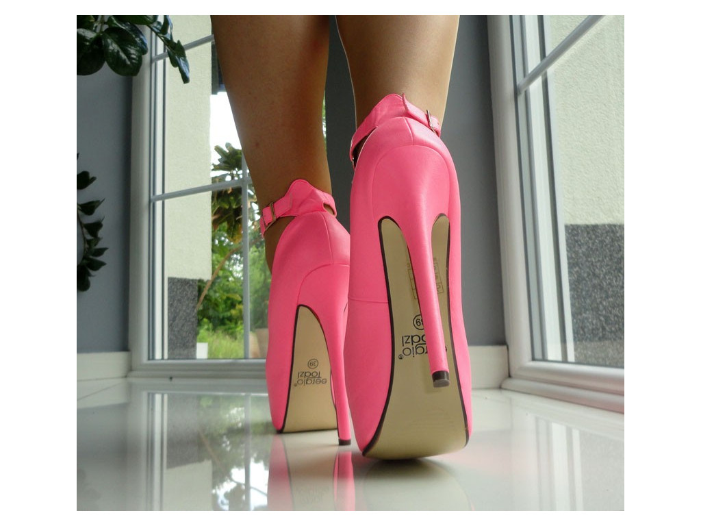 TALL PINK PINS NEON PLATFORM - 6
