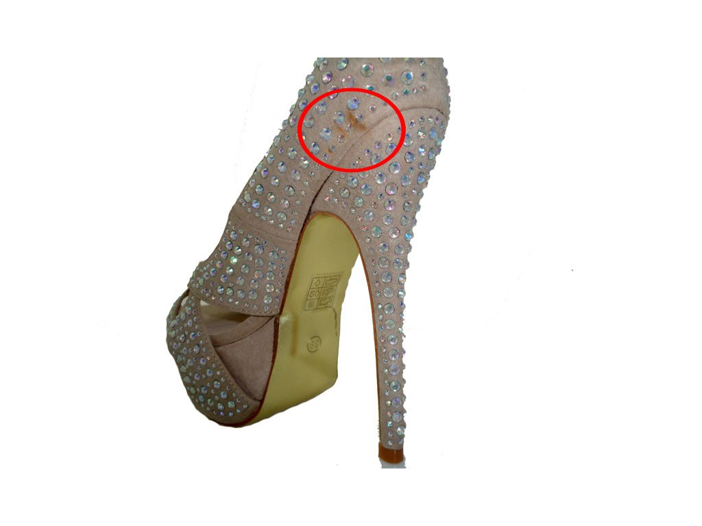 Sandály na vysokém podpatku ZIRCONIA BEIGE ECRU