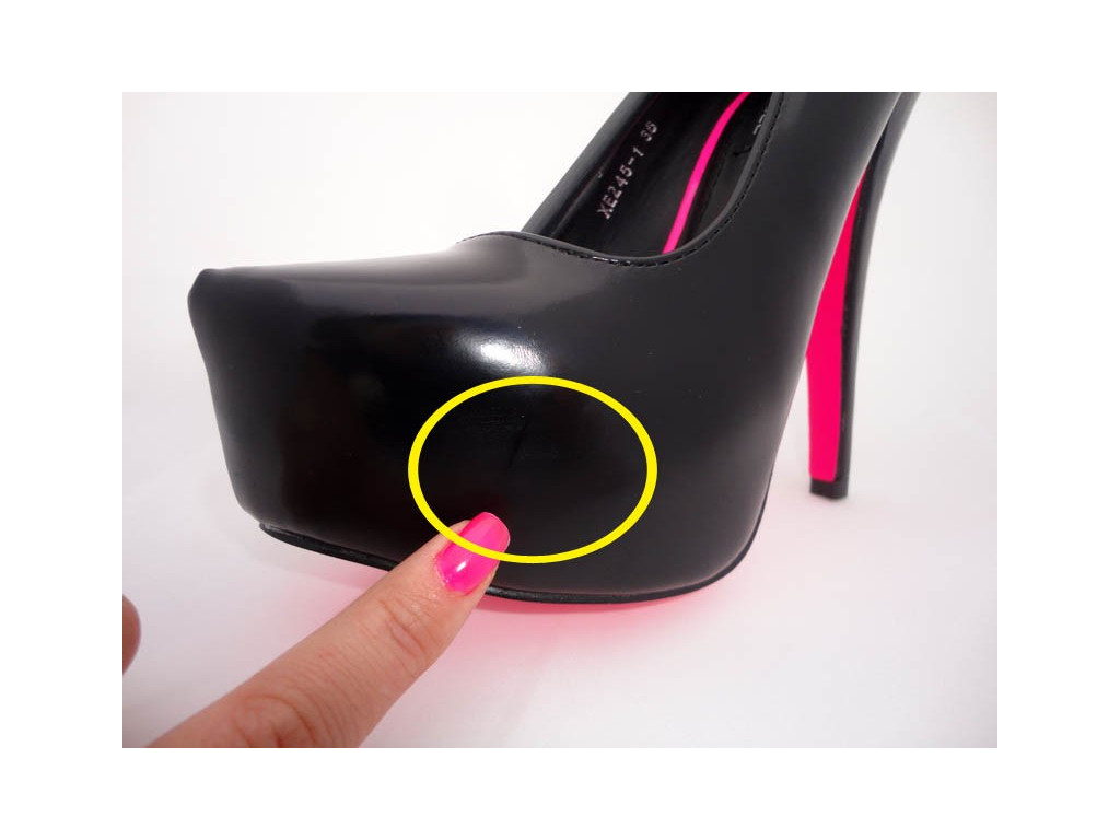 MAGAS FEKETE SARKA ECO BŐR NEON - 7