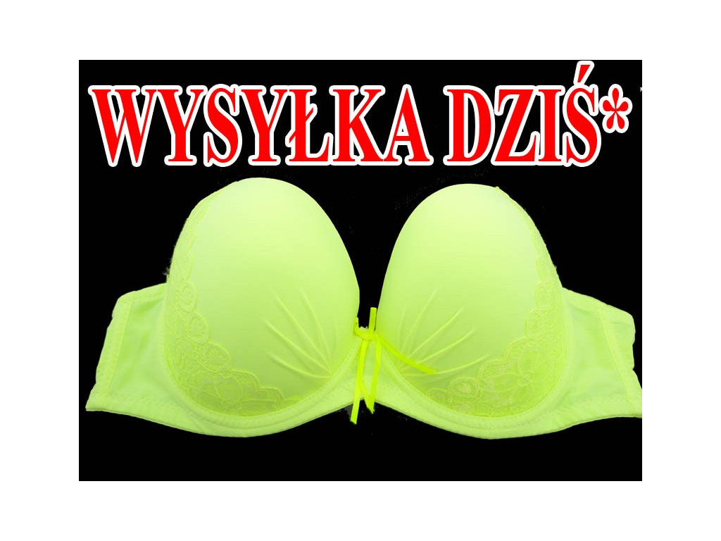 BIUSTONOSZ POWIĘKSZAJĄCY ŻÓŁTY ZIELONY NEONOWY