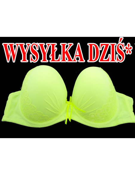 BIUSTONOSZ POWIĘKSZAJĄCY ŻÓŁTY ZIELONY NEONOWY