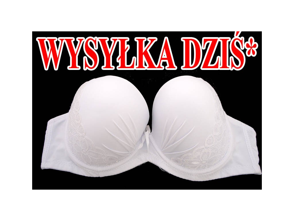 BIUSTONOSZ BIAŁY GŁADKI KORONKA MODELUJĄCY