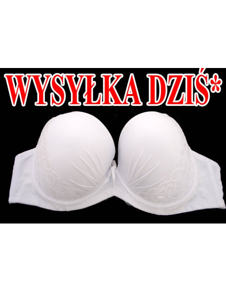 BIUSTONOSZ BIAŁY GŁADKI KORONKA MODELUJĄCY